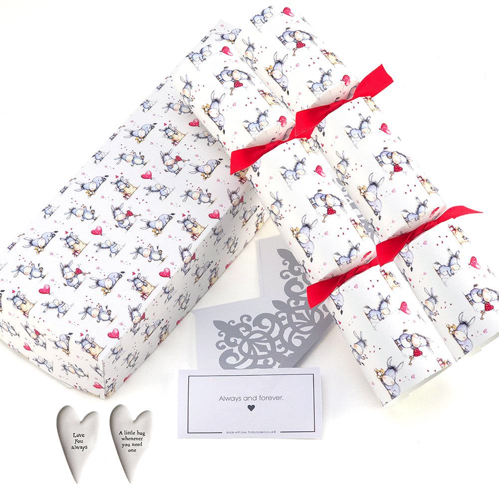 Cute Donkey Love | Pair of Filled Valentine&