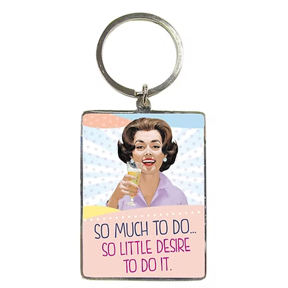 So Much to Do, So Little Desire to Do It | Retro Style Keyring | Cracker Filler
