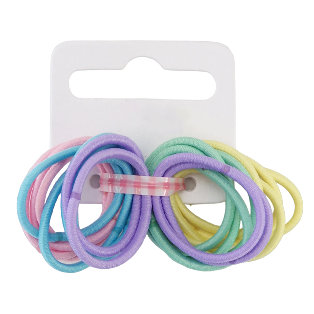 Pastel Shades | Bundle of 20 Tiny Hair Elastics | Mini Gift | Cracker Filler