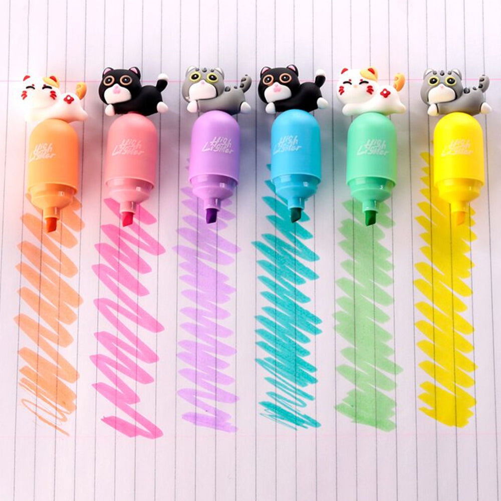 Cute Pussy Cats | Mini Highlighter Pen | Single | Little Gift | Cracker Filler