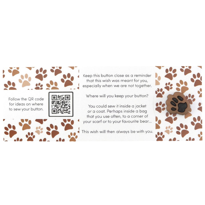 Dog Dad | Button Wishes Sew On Token | Little Gift | Cracker Filler