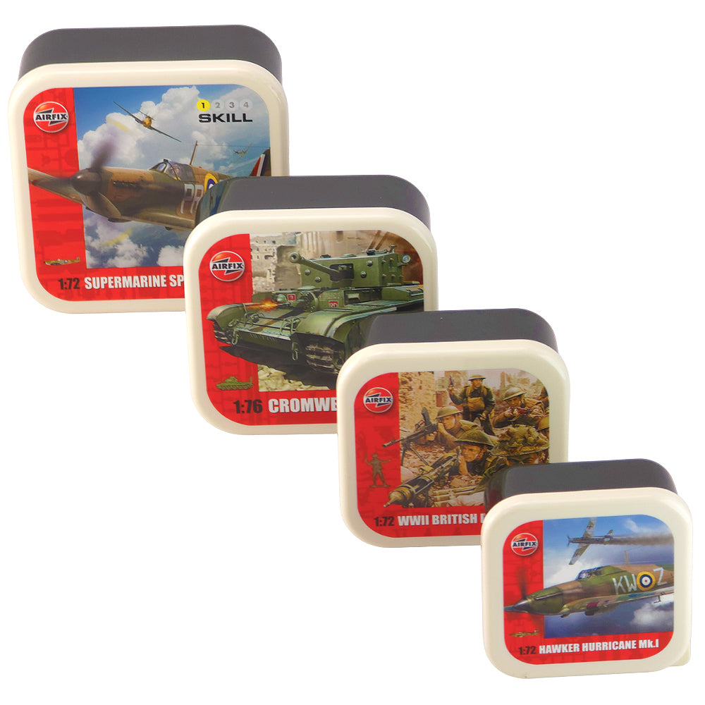 Airfix Planes | Set of 4 Plastic Snack Tubs / Lunch Boxes | Gift Idea