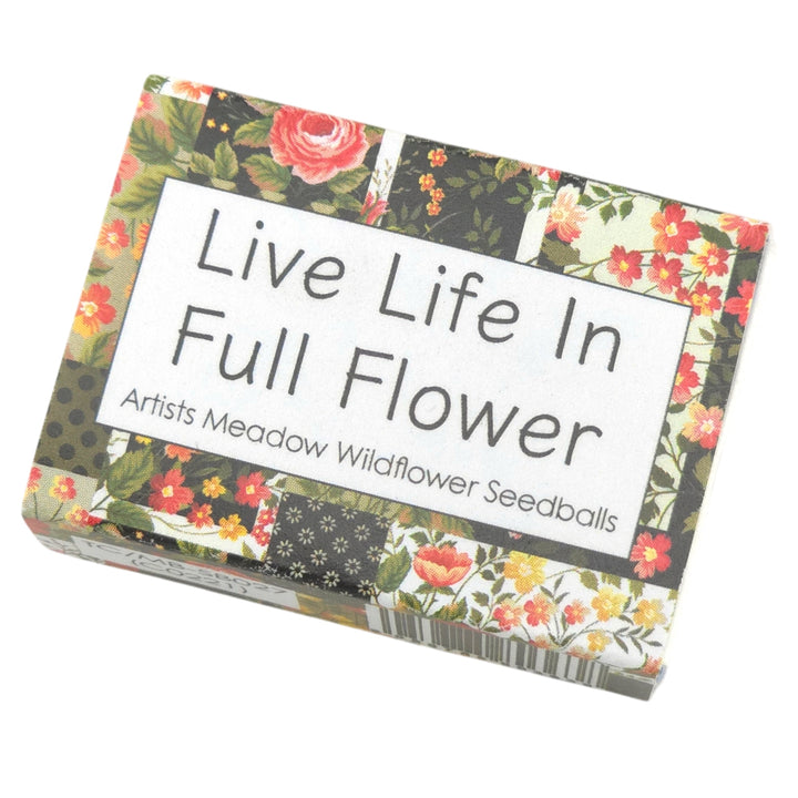 Live Life in Full Flower | Artist Mix Seedball Box | Cracker Filler | Mini Gift