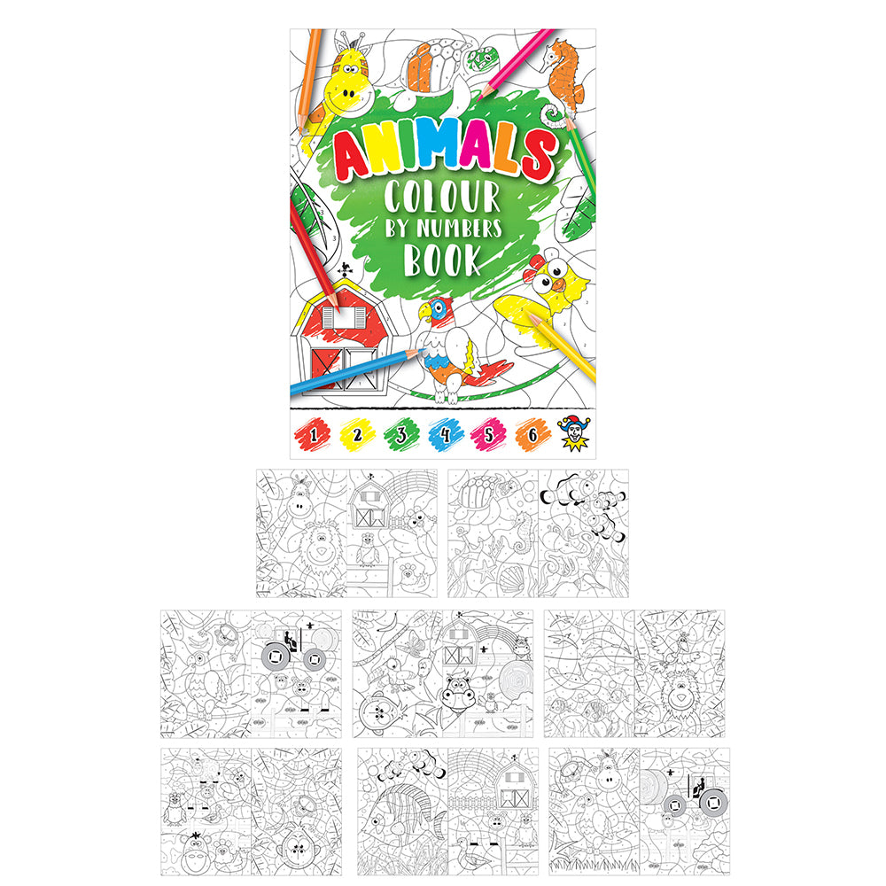 Mini Colour by Numbers Book for Kids | Little Gift | Optional Pencil Crayons