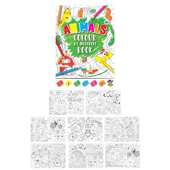 Mini Colour by Numbers Book for Kids | Little Gift | Optional Pencil Crayons