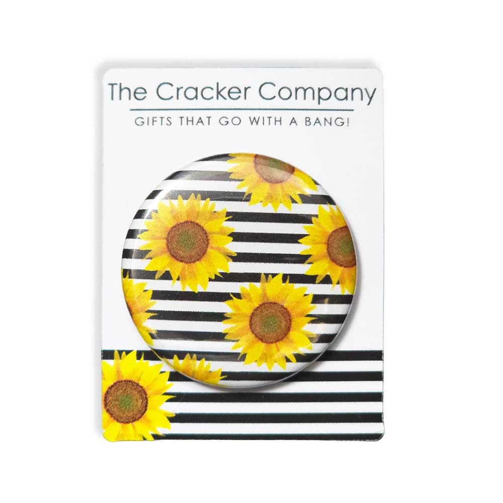 Bright Sunflower | 38mm Button Pin Badge | Mini Gift | Cracker Filler