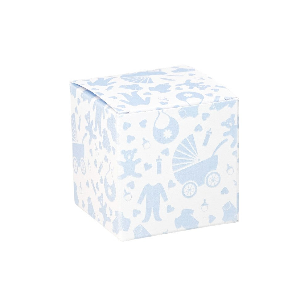 Blue Baby Shower | Little Gift Box | 5cm Cube | Single or 6 Boxes