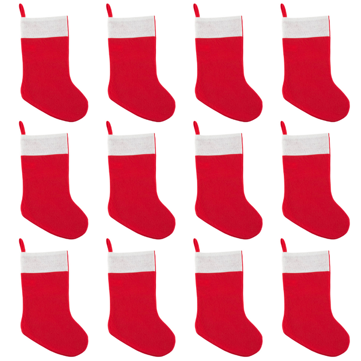 Basic Red Felt Christmas Stocking | 41cm Long