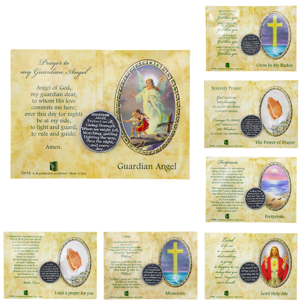 Christian Faith | Metal Pocket Token &amp; Prayer Card | Cracker Filler Gift