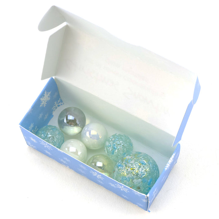 Christmas Snowtime | Mini Box of Marbles for Kids | Cracker Filler | Little Gift