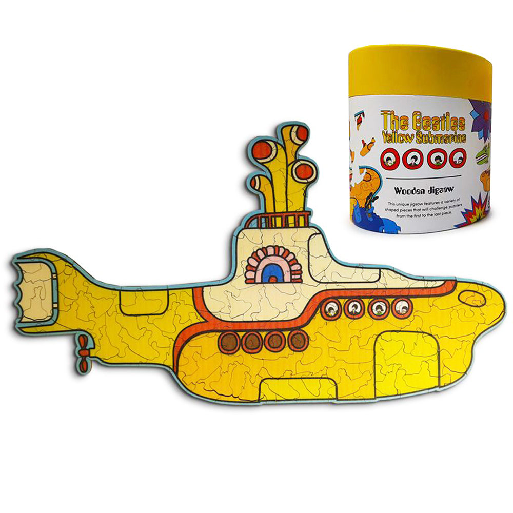 The Beatles | Yellow Submarine Shaped Puzzle | 130pc Jigsaw | Gift Idea