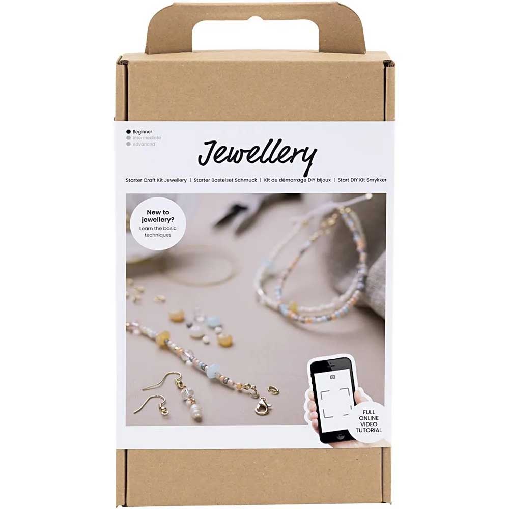 Classic Beads | Starter Craft Kit for Jewellery Making | Complete Kit with Tools