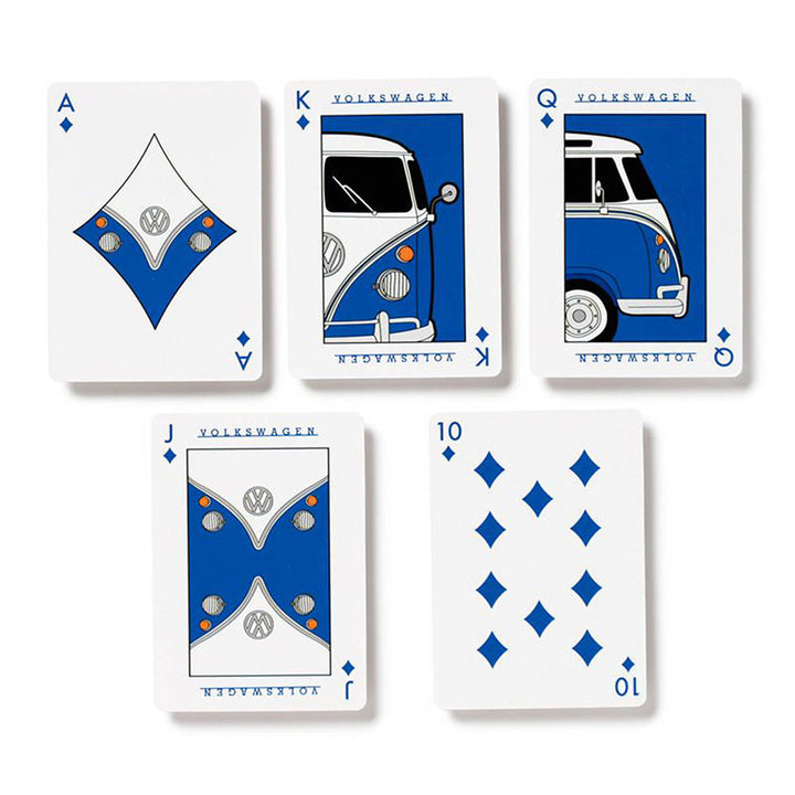 Blue Volkswagen VW T1 Camper | Themed Playing Cards | Little Gift