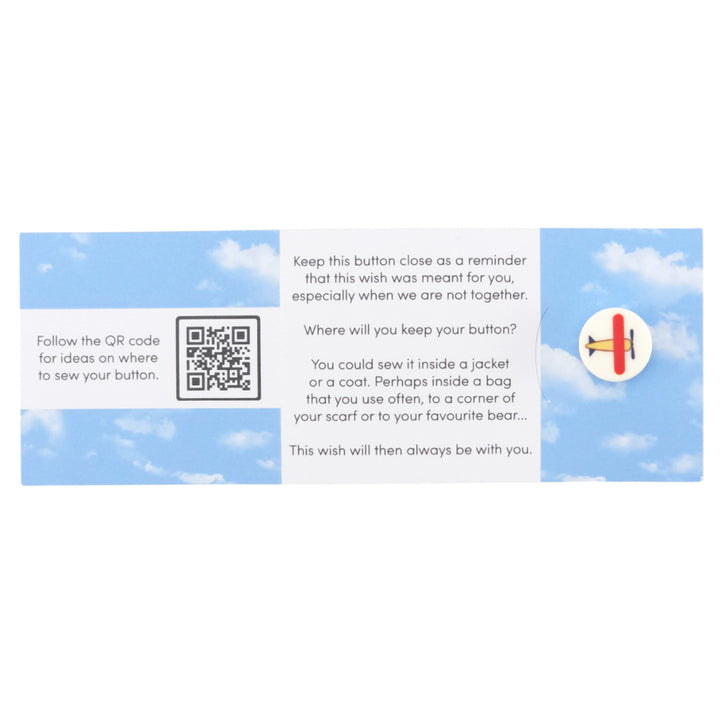 Bon Voyage - Enjoy Your Travels | Button Wishes Sew On Token | Cracker Filler