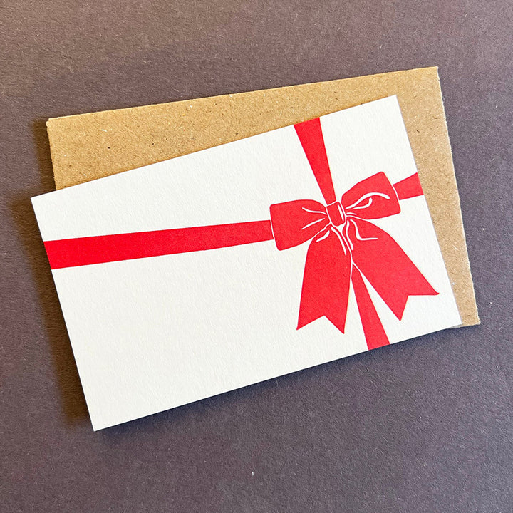 Christmas Bow | Set of 10 Tiny Notecards &amp; Envelopes | Little Gift