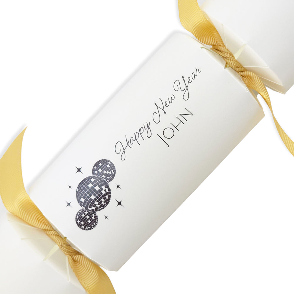 Personalised Mirror Ball New Year Crackers Kit | Add Own Names | Minimum 4
