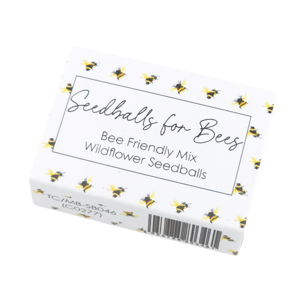 Watercolour Bee | 6 Seedball Matchbox | Bee Mix | Cracker Filler | Little Gift