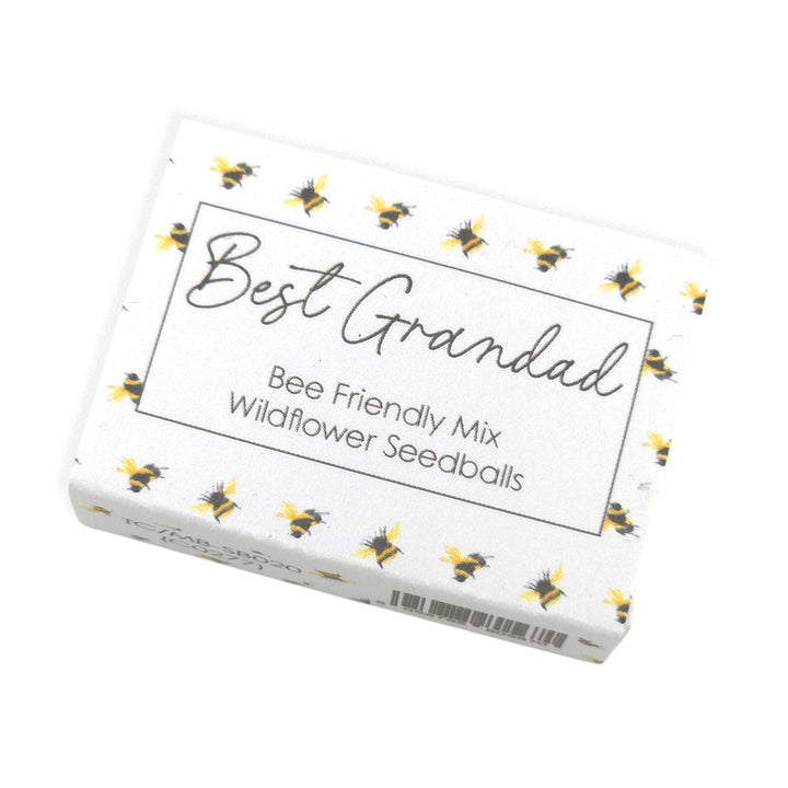 Best Grandad | 6 Seedball Matchbox | Bee Mix | Cracker Filler | Little Gift