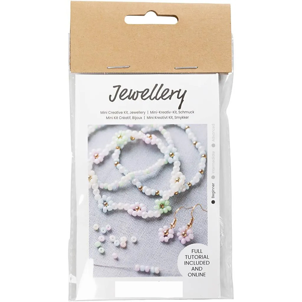 Mini Jewellery Craft Kit for Kids | Makes 3 Bracelets & Earring Pair