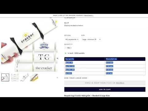 Bespoke Logo | Event &amp; Corporate Branded DIY Cracker Making Sets | Style H