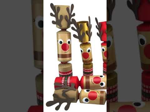 Standy Uppy Rudolph | Christmas Cracker Craft Kit | Makes 6 | Bumpy Antlers