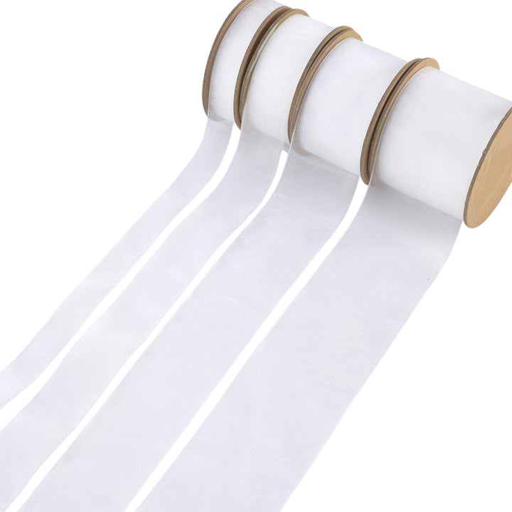 Organza Ribbons | 16mm to 50mm Wide | 5m Reel | Crafts &amp; Cracker Making