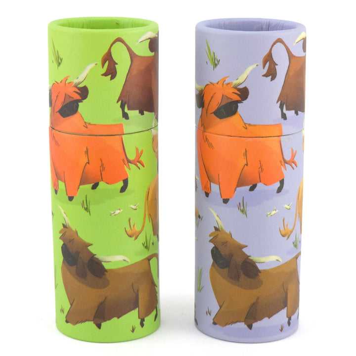 Highland Cow | Tube of Pencil Crayons for Kids | Single | Cracker Filler Gift