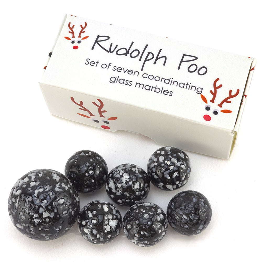 Rudolph Poos | Mini Box of Marbles for Kids | Cracker Filler | Party Bag Gift