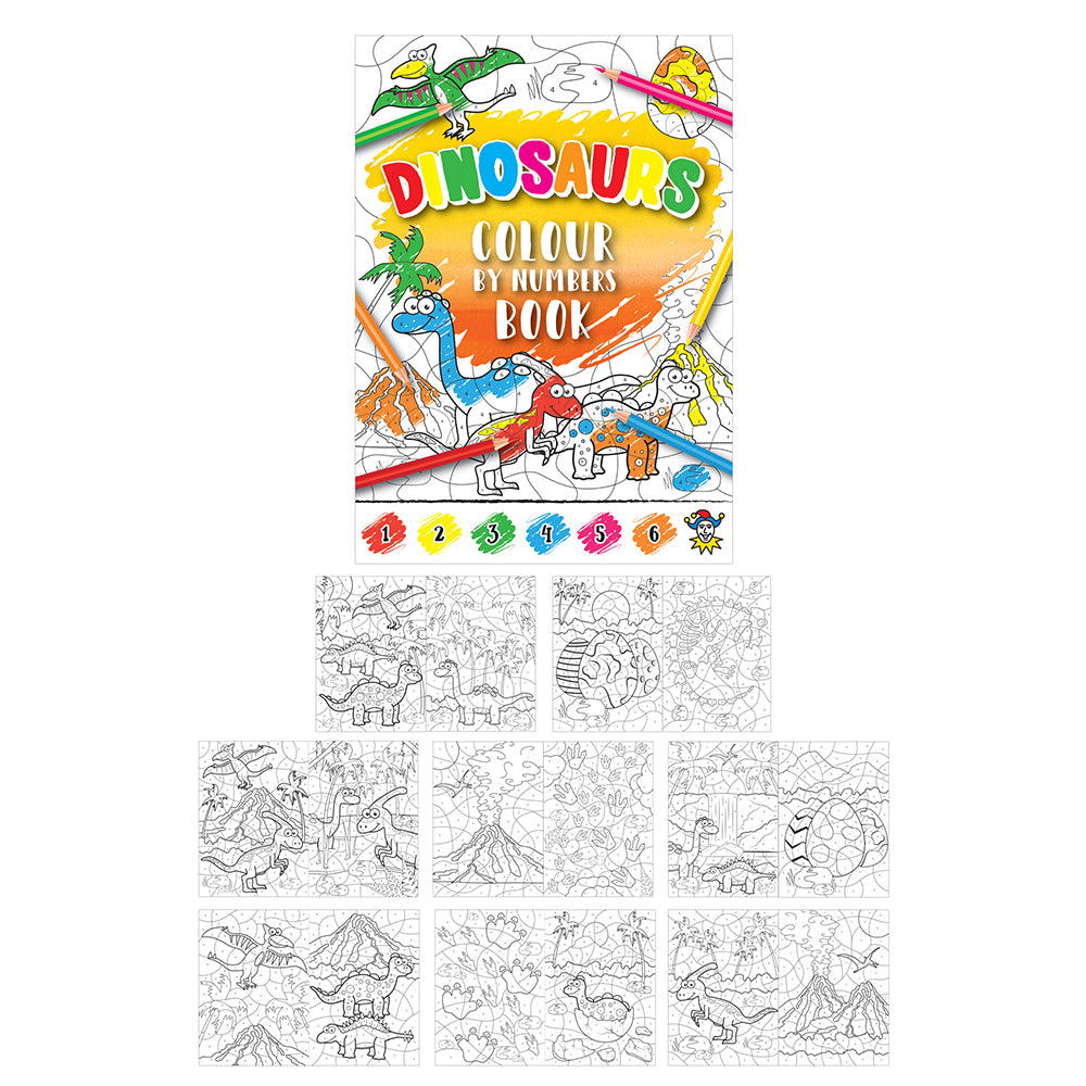 Mini Colour by Numbers Book for Kids | Little Gift | Optional Pencil Crayons
