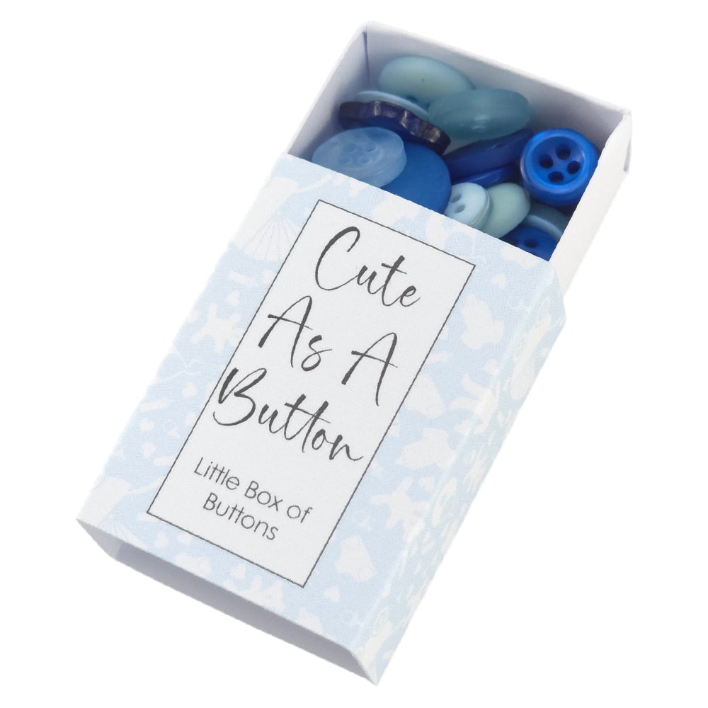 Cute as a Button | Blues | Little Box of Buttons | Mini Gift | Cracker Filler