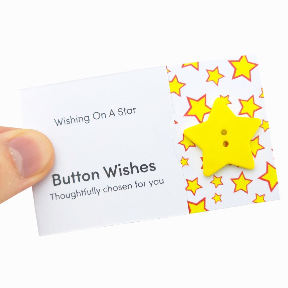 Wishing on a Star | Button Wishes Sew On Token | Mini Gift | Cracker Filler