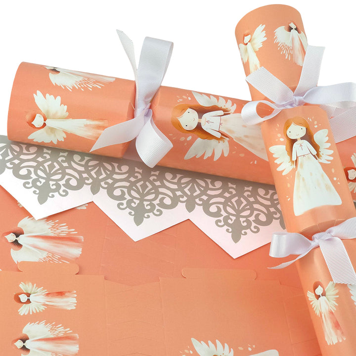 Whimsical Peach Christmas Angels | Cracker Making Craft Kit | Make &amp; Fill Your Own