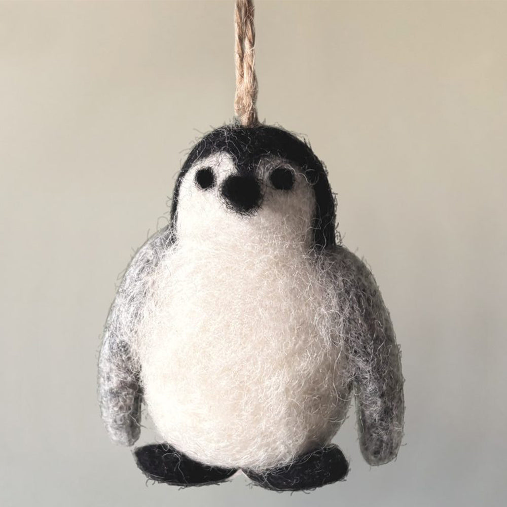 Penguin | Needle Felted Hanging Christmas Tree Decoration | 7cm Tall