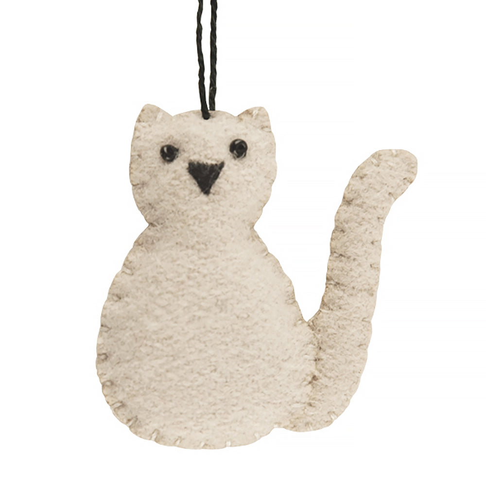 4cm Beige Felt Cat | Cracker Filler | Mini Gift