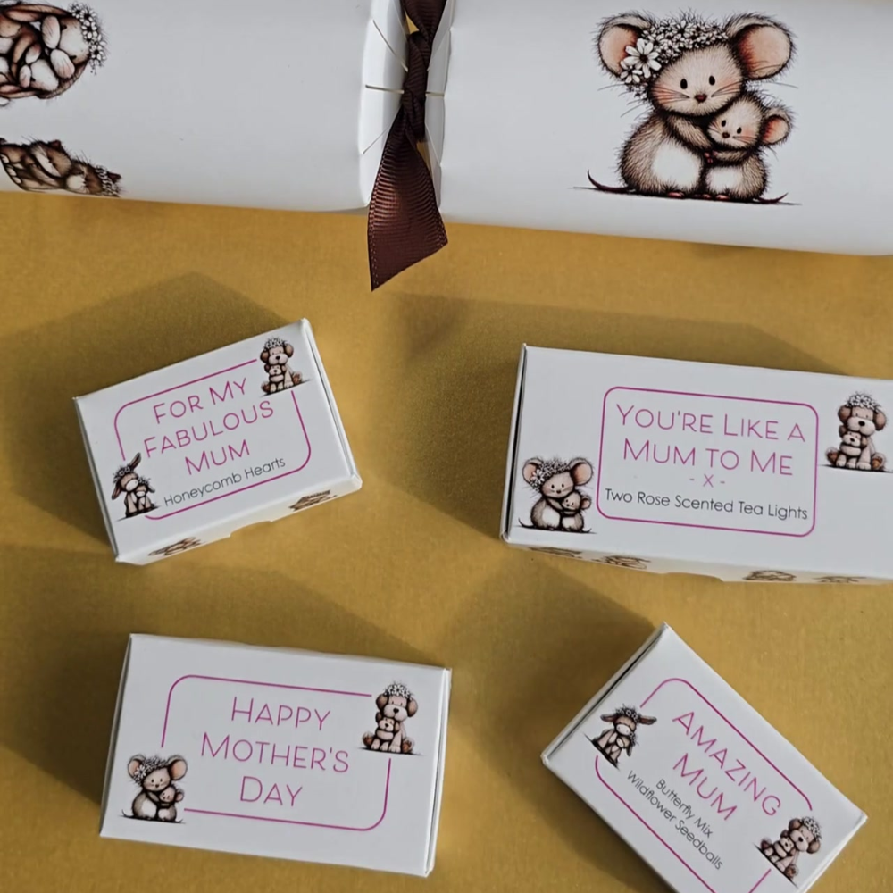 For My Fabulous Mum | Mini Honeycomb Hearts Trio | Little Gift | Cracker Filler