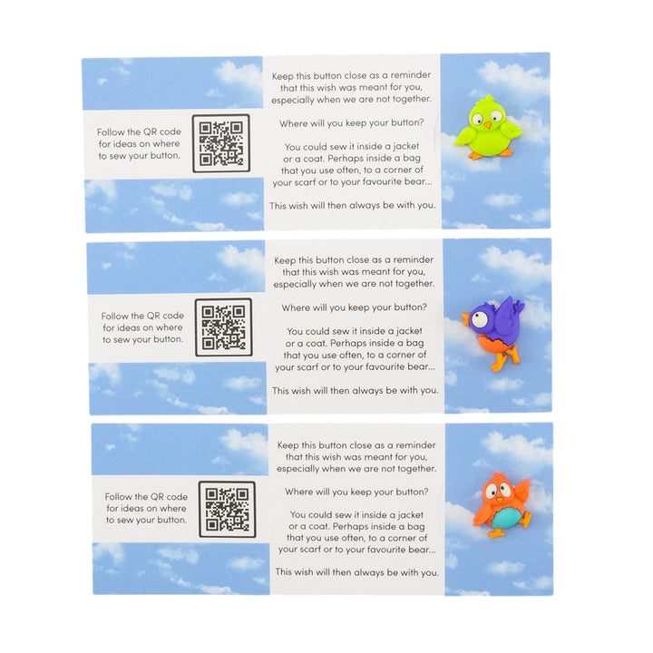 Smile! | Button Wishes Sew On Token | Little Gift | Cracker Filler