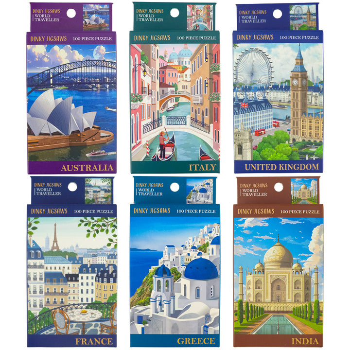 World Travels Dinky Jigsaw Puzzle | 100 Pieces | Little Gift