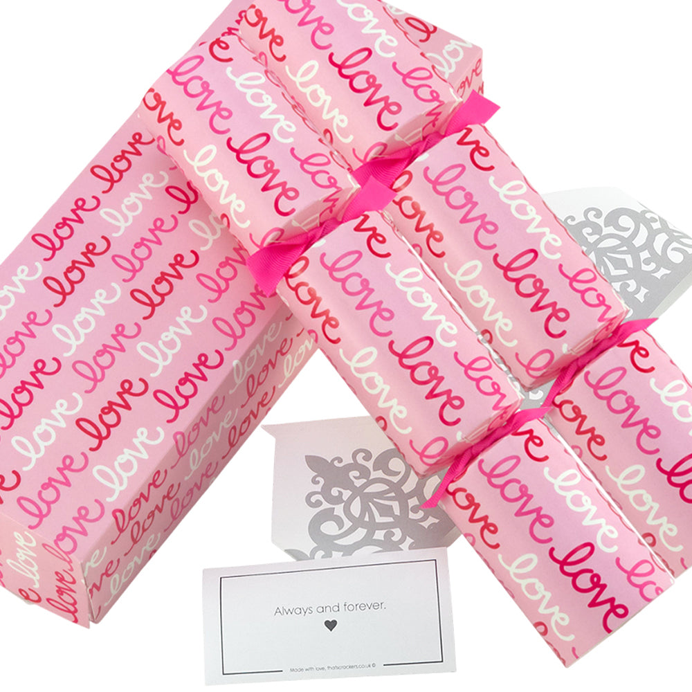 Love Love Love | 2 Valentines Day Crackers | Empty and Ready to Fill