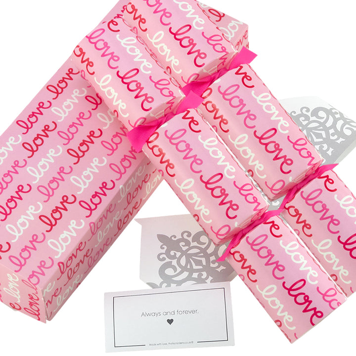 Love Love Love | 2 Valentines Day Crackers | Empty and Ready to Fill