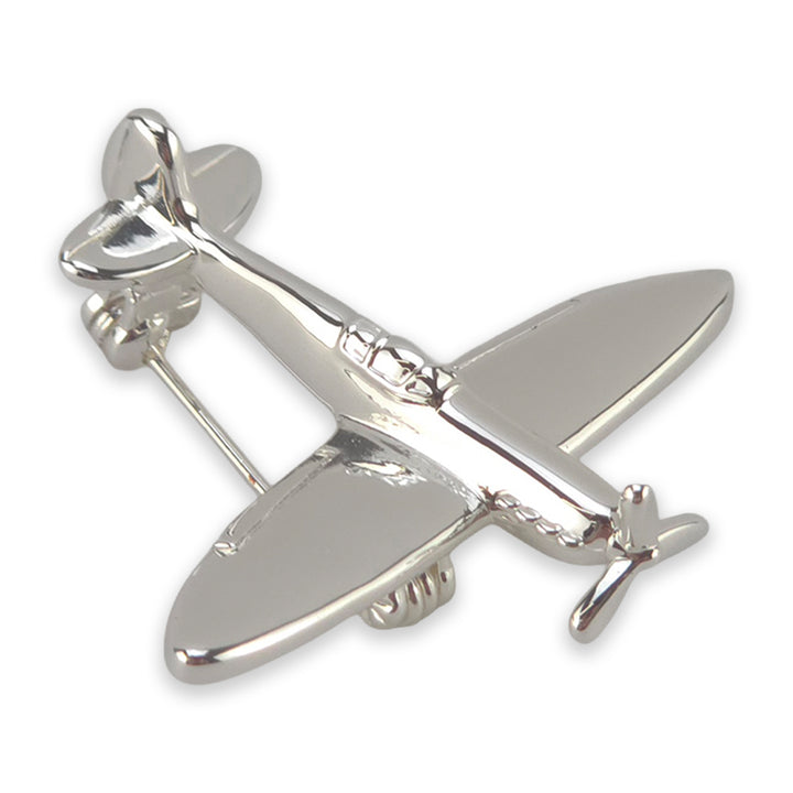 Spitfire Brooch or Badge | Silver Plated | Little Gift | Cracker Filler