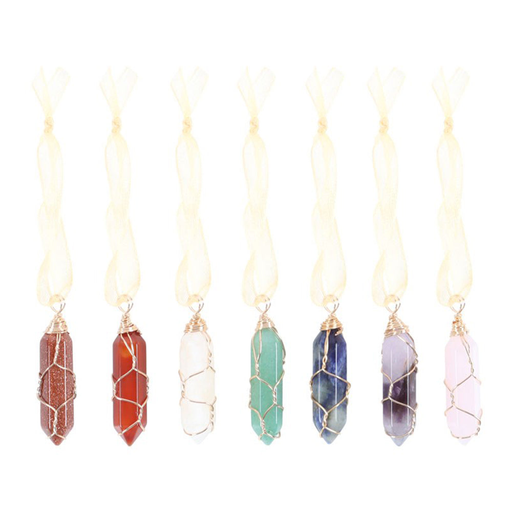 Gorgeous Crystals | Set of 7 Hanging Christmas Decorations | Presentation Boxed