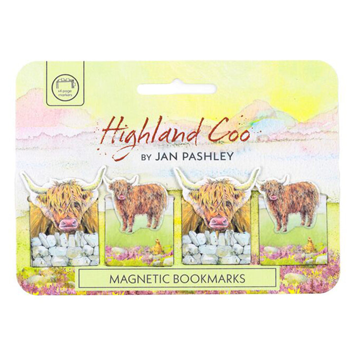 Highland Cow | Magnetic Bookmarks | Set of 4 | Little Gift