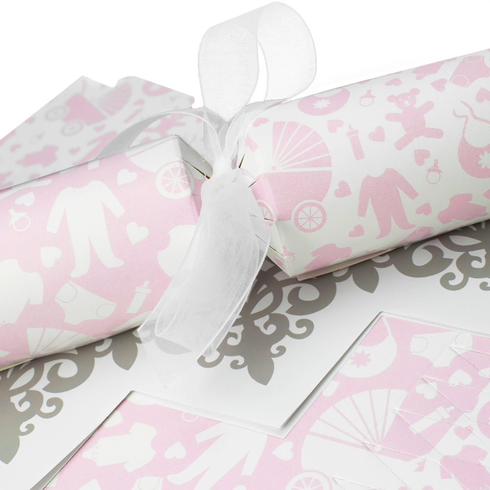 Pink Baby Shower | Cracker Making Craft Kit | Make &amp; Fill Your Own