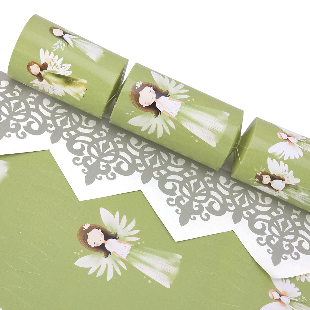 Whimsical Green Christmas Angels | Cracker Making Craft Kit | Make & Fill Your Own