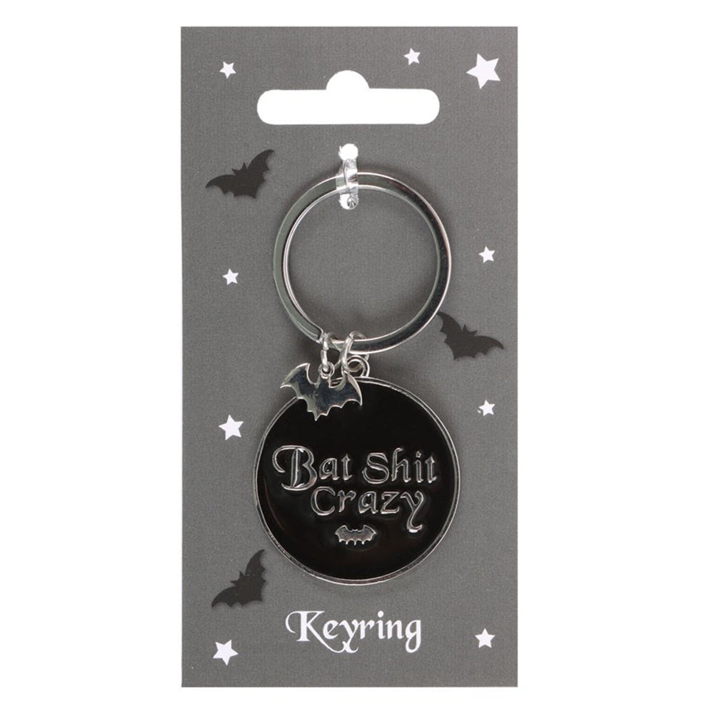 Bat Shit Crazy | Enamel Keyring | Mini Gift | Cracker Filler