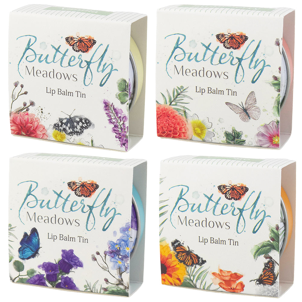 Butterfly Meadows | Lip Balm in Tin | Single | Mini Gift | Cracker Filler