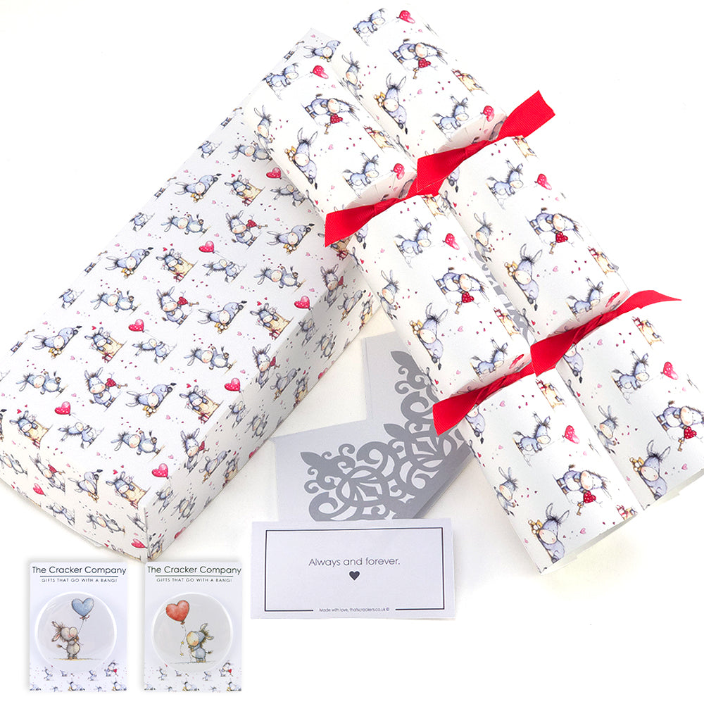 Cute Donkey Love | Pair of Filled Valentine&