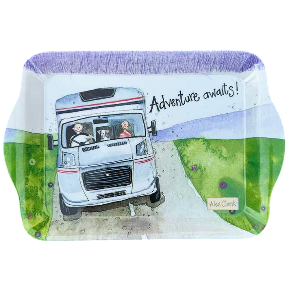 Adventure Awaits! | Motorhome | Small Melamine Tray | 21 x 14.5cm | Little Gift