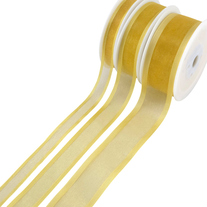 Christmas Colours | Satin Edged Organza Ribbon | 15, 25 or 40mm Wide | 25m Reel