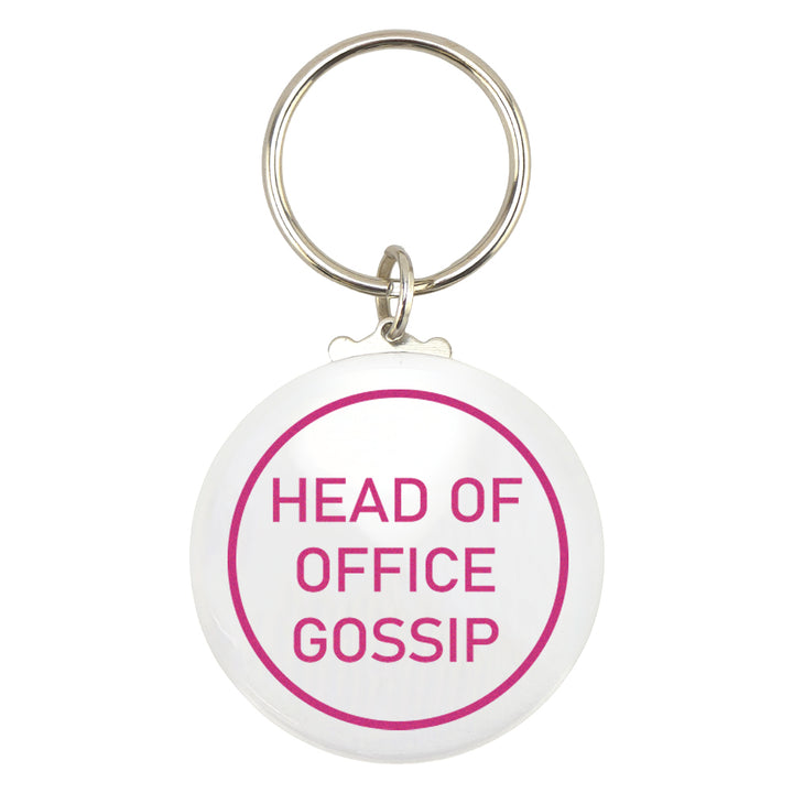 Head of Office Gossip | Fun Keyring | Office Banter | Cracker Filler | Mini Gift
